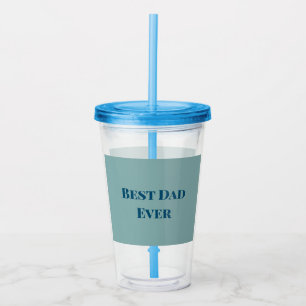 Blauer glücklicher Vatertag bester Dad ever Textna Acryltrinkbecher