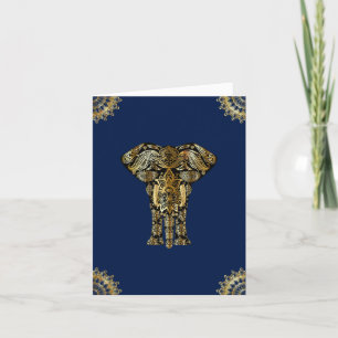 Blauer Gold Indischer Elefant