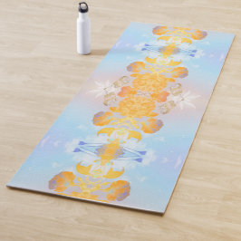 Blauer Gold und Blauer Dritte Augen Totem Yogamatte