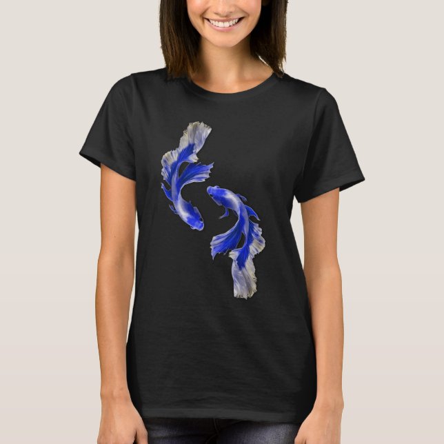 Blauer goldener Guppy-Fisch Fancy Guppies Thai Kam T-Shirt (Vorderseite)