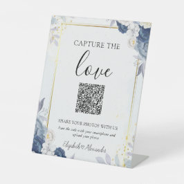 Blauer Goldflor Capture The Liebe Hochzeit Sockelschild