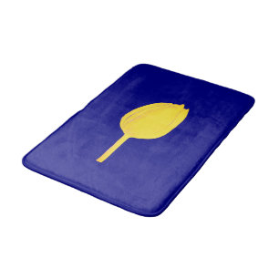 Blauer goldgelber Tulip Niedlich Badematte