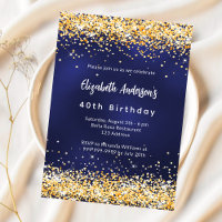 Blauer Goldkonfetti zum Geburtstag