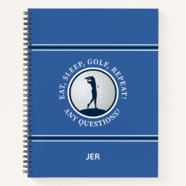Blauer Golf-Logbuch-Game-Day-Fortschritt für Fraue Notizbuch