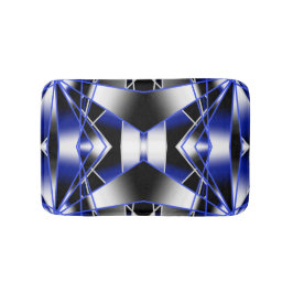 Blauer Gradient ausgefüllter mechanischer Zeichnen Badematte