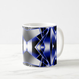 Blauer Gradient ausgefüllter mechanischer Zeichnen Kaffeetasse