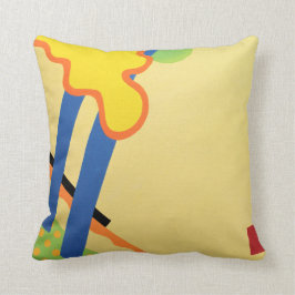 Blauer Gras 3 Abstraktes Kissen