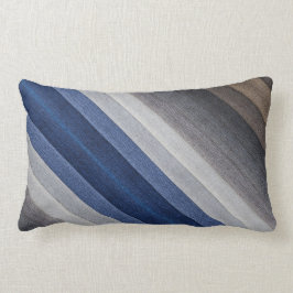 Blauer Grau-Diagonalstreifen Moderne Lendenkissen