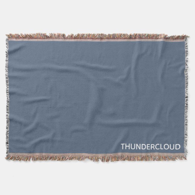 Blauer Graue Farbe von Thundercloud Decke (Vorderseite)