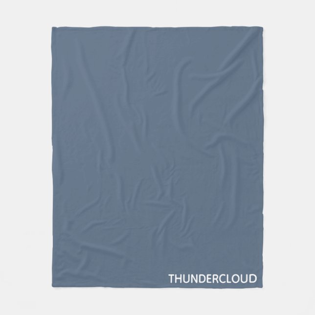 Blauer Graue Farbe von Thundercloud Fleecedecke (Vorderseite)