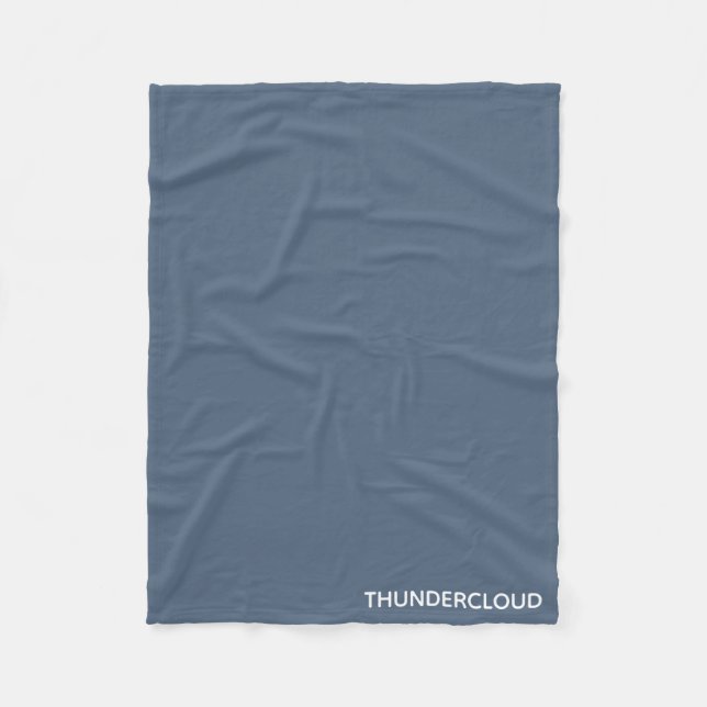 Blauer Graue Farbe von Thundercloud Fleecedecke (Vorderseite)