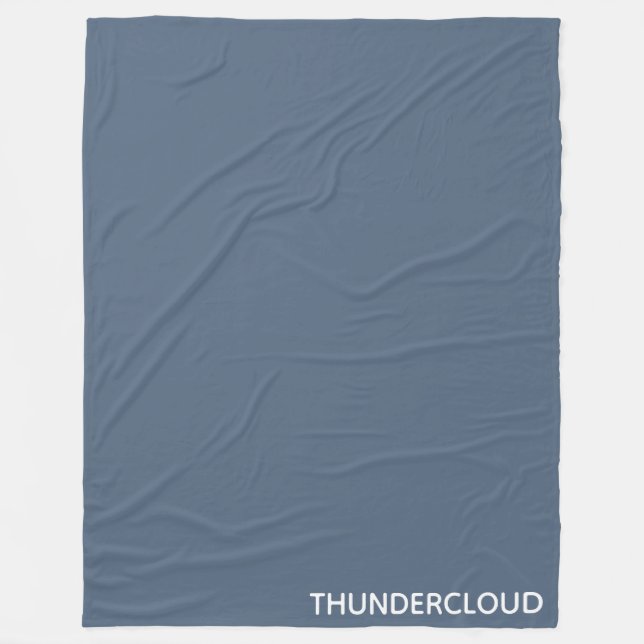 Blauer Graue Farbe von Thundercloud Fleecedecke (Vorderseite)