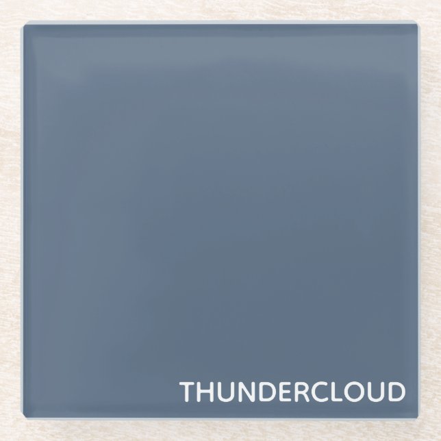 Blauer Graue Farbe von Thundercloud Glasuntersetzer (Vorderseite)