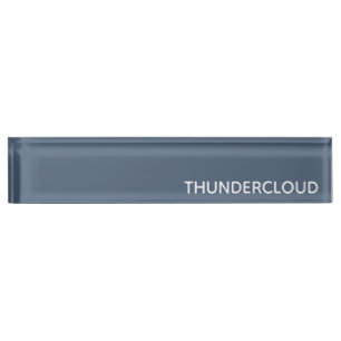 Blauer Graue Farbe von Thundercloud Namensplakette