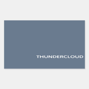 Blauer Graue Farbe von Thundercloud Rechteckiger Aufkleber