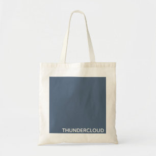 Blauer Graue Farbe von Thundercloud Tragetasche