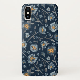 Blauer graue gelbe Pflaumenblätter Case-Mate iPhone Hülle