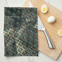 Blauer grauer Backstein-Effekt unter dunkler Stell