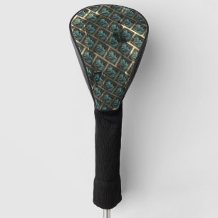 Blauer grauer Backstein-Effekt unter dunkler Stell Golf Headcover