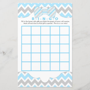 Blauer grauer Bingo und Kindermädchen Babydusche