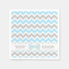 Blauer grauer Bug Krawatte Kinderdusche HINZUFÜGEN Serviette