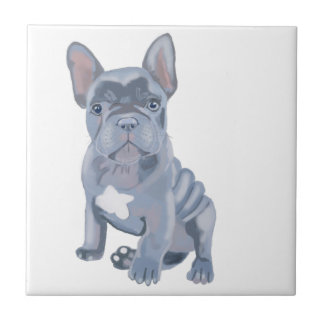Blauer Grauer Bulldog Welpe Fliese