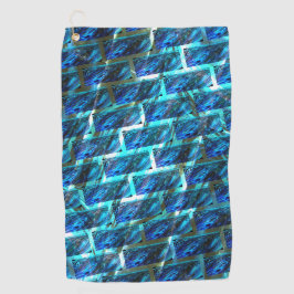 Blauer grauer, gerber oder gelber Ziegeleffekt Golfhandtuch