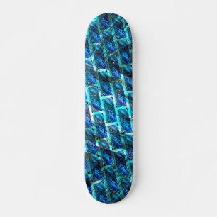 Blauer grauer, gerber oder gelber Ziegeleffekt Skateboard