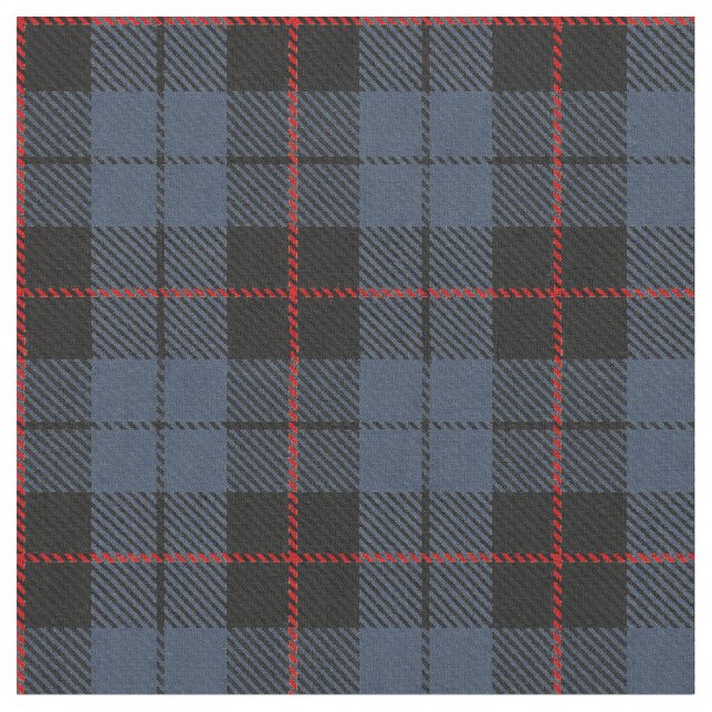 Blauer/grauer karierter roter/schwarzer Streifen Stoff (Nahaufnahme)