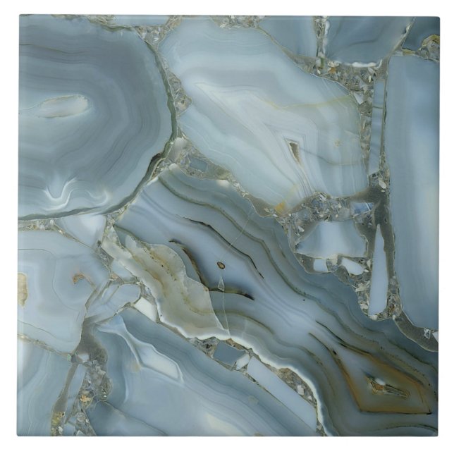 Blauer grauer Marmor mit Goldvene Fliese (Vorderseite)