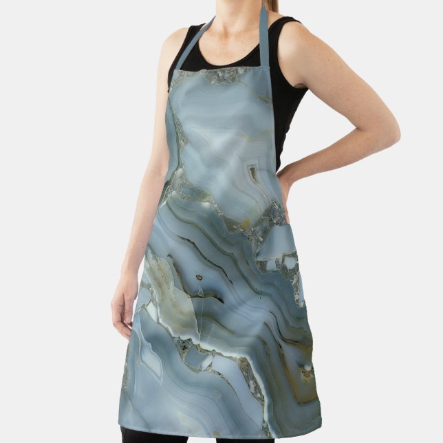 Blauer grauer Marmor mit Goldvene Schürze (InSitu)
