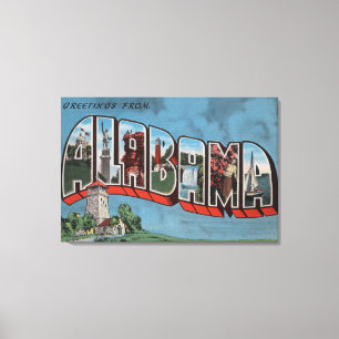 (Blauer) großer Buchstabe ScenesAlabama Alabamas Leinwanddruck