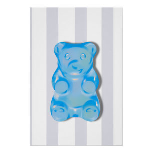 Blauer Gummibär Semi-Gloss Poster
