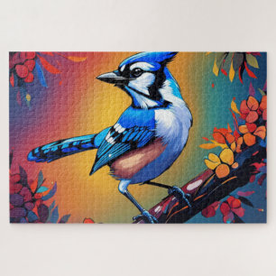 Blauer Häher-Jigsaw-Puzzle Puzzle