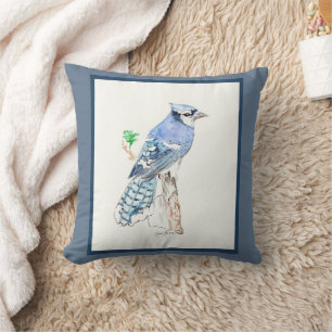 Blauer Häher Kissen