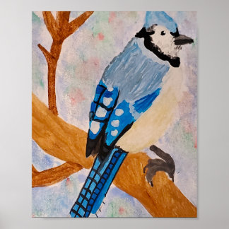 Blauer Häher Poster