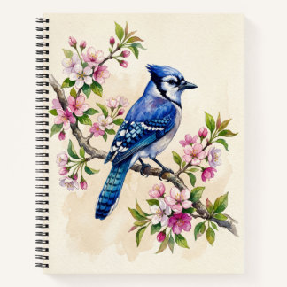 Blauer Häher Vogel Notizbuch