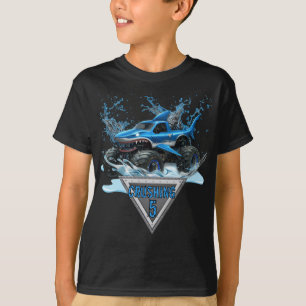Blauer Hai Monster Truck Kid's T - Shirt