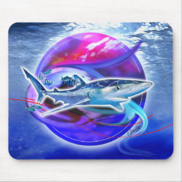 Blauer Hai und Pilotenfisch Mousepad