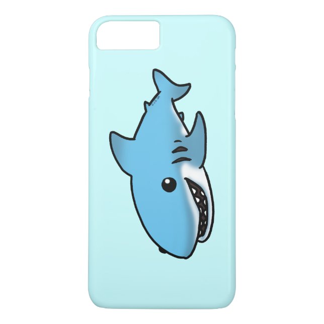 blauer Haifisch des Cartoon Case-Mate iPhone Hülle (Rückseite)