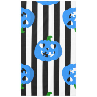 blauer Halloween-Herz-Kürbis gestreift Tischdecke