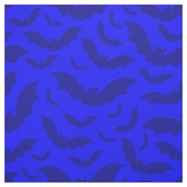 blauer halloween vampir fledermäuse gothic stoff (Muster)