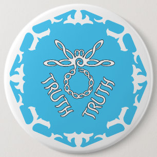 Blauer Hals-Chakra "Wahrheit" Libelle weißer Hinte Button