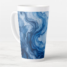 Blauer harmonischer Fluss Blau Weiße Abstraktion