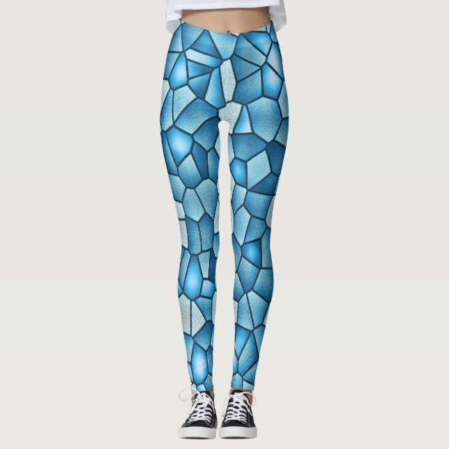 Blauer Hartglas Trendy Spring & Summer Leggings (Vorderseite)