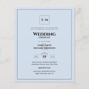 BLAUER HAUSHALTSPLAN Moderne elegante klassische H Flyer