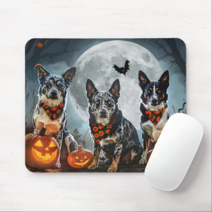 Blauer Heeler Halloween Gruselig Mousepad