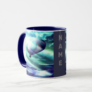 Blauer Heißluftballon Tasse