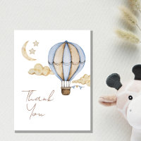 Blauer Heißluftballon Weiße Babyparty