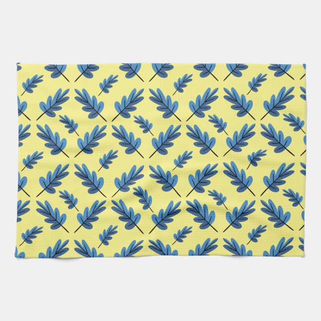 Blauer Herbst Geschirrtuch (Horizontal)